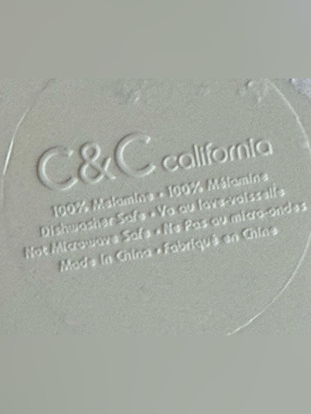 C&C California Christmas Holly Check Dinner Plates Set of 4 Melamine 11” - Picture 6 of 6
